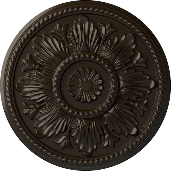 Ekena Millwork Edinburgh Ceiling Medallion (Fits Canopies up to 5 1/4"), Hand-Painted Stone Hearth, 18"OD x 1 3/4"P CM18EDSHF - main